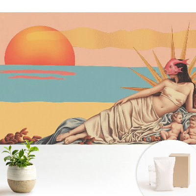 Tapeta do obývačky Renesančný surrealizmus pastelový západ