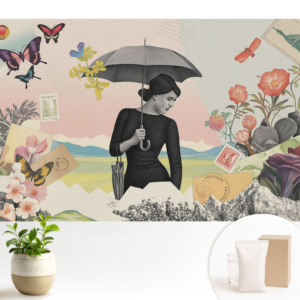 Luxusná tapeta Farebná koláž retro surrealizmu