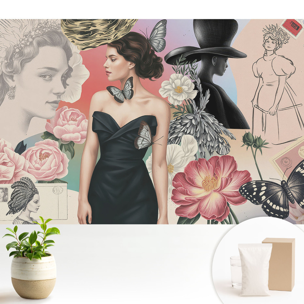 Tapeta do obývačky Elegancia a romantizmus v klasickom štýle