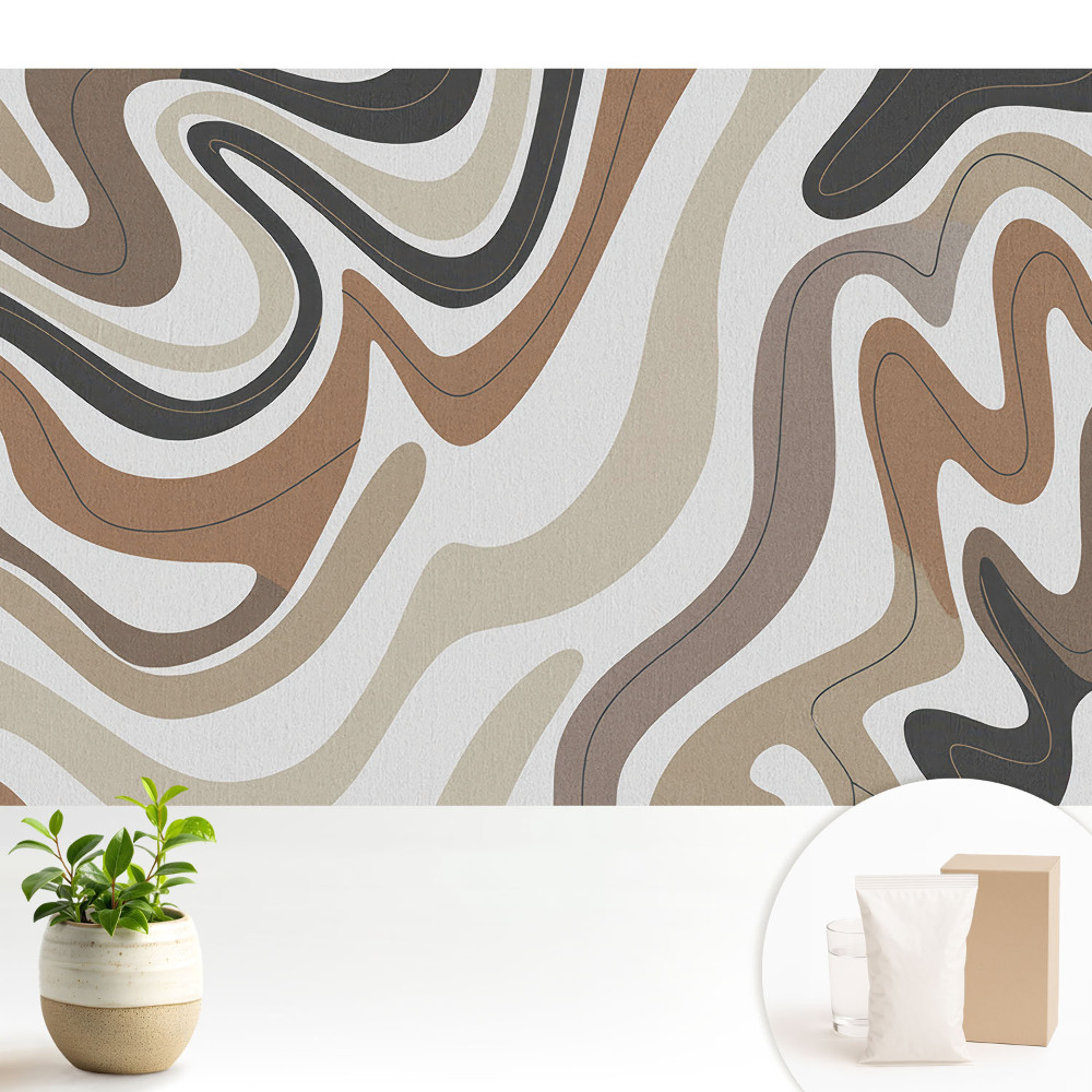 Tapeta Abstraktné čiary v zemitých tónoch