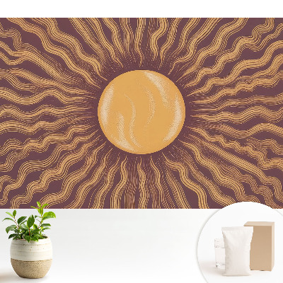 Luxusná tapeta s motívom energickej kompozície slnka a vĺn