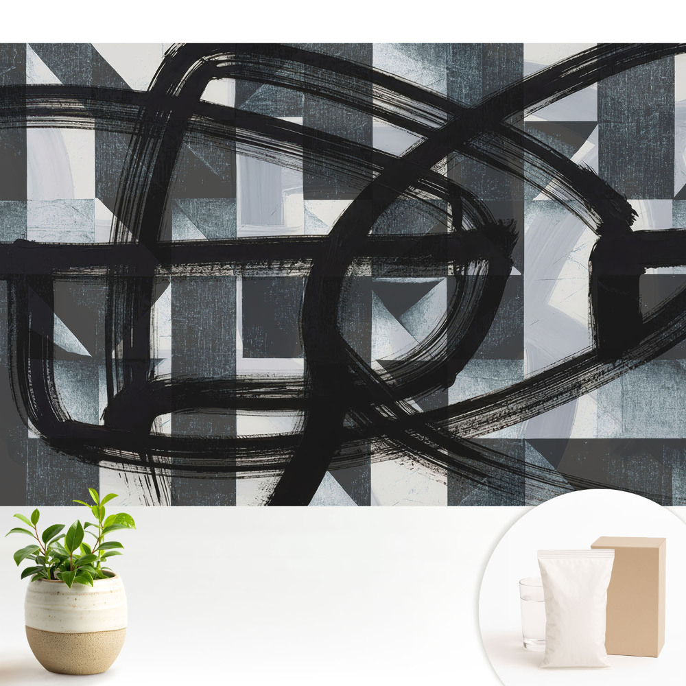 Tapeta do obývačky Dynamická kontrastná abstrakcia