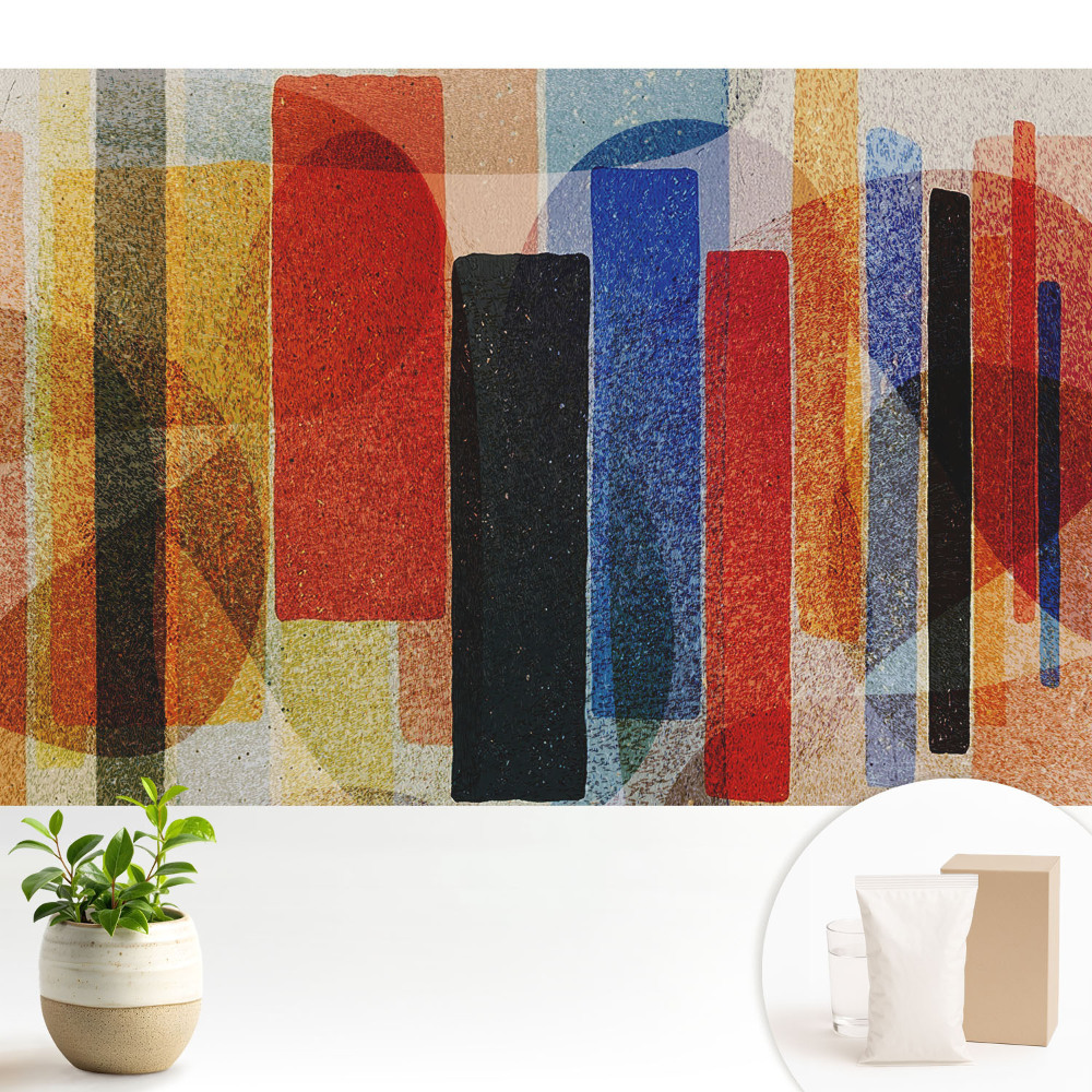Luxusná tapeta Farebné geometrické útvary v abstraktnom štýle