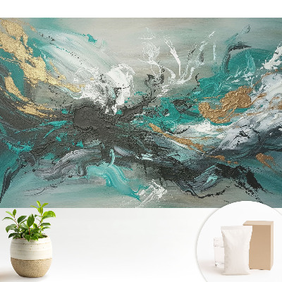 Tapeta na stenu s abstraktnou kompozíciou plnou farebnej energie