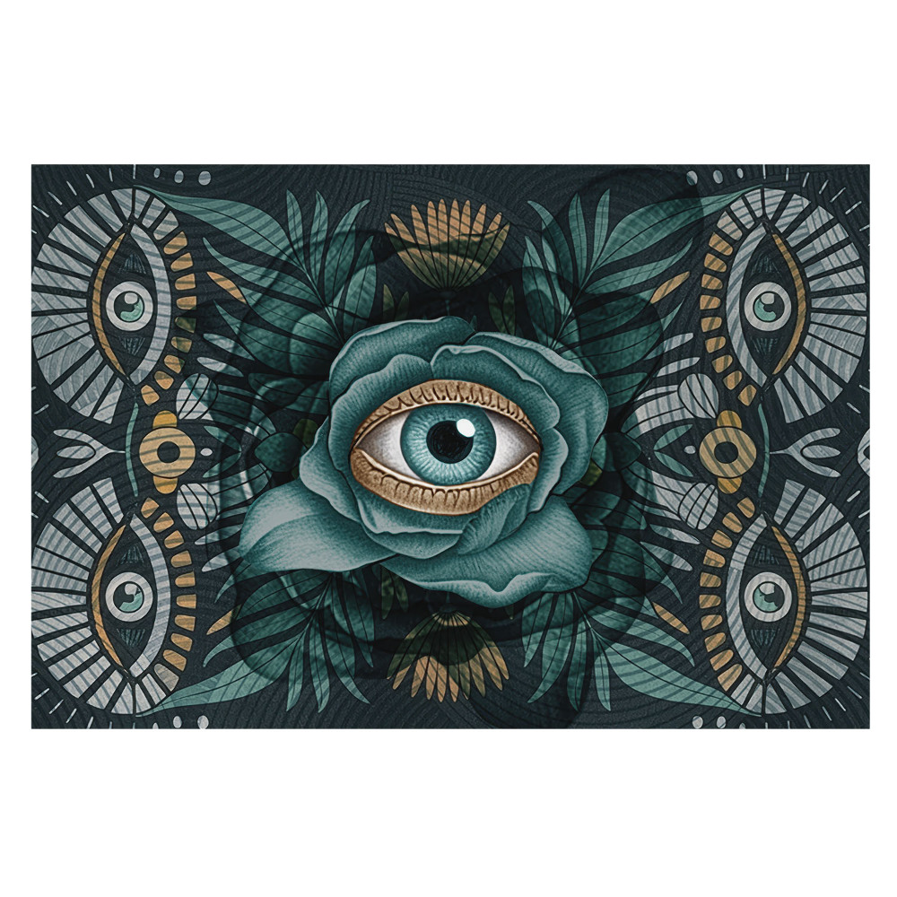 Tapeta do obývačky s motívom oka v boho štýle