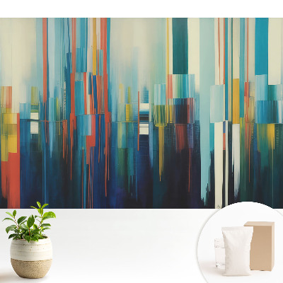 Tapeta s farebnými vertikálnymi pruhmi v abstraktnom štýle
