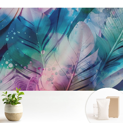 Tapeta na stenu s motívom farebných pier v modernom harmonickom vzore