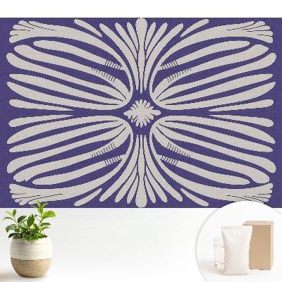 Luxusná tapeta Symetrické kvetinové motívy na fialovej