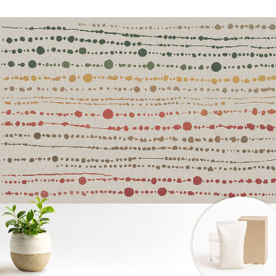Luxusná tapeta s farebnými čiarami a bodkami