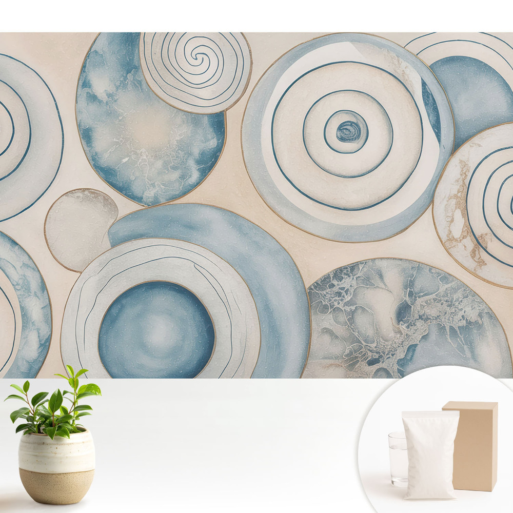 Tapeta do obývačky Modré špirály modernej abstrakcie