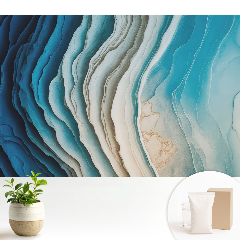 Tapeta Abstraktné vlny v odtieňoch modrej