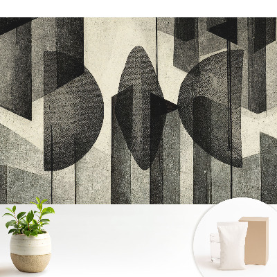 Tapeta do obývačky s abstraktnou geometrickou symetriou priestoru