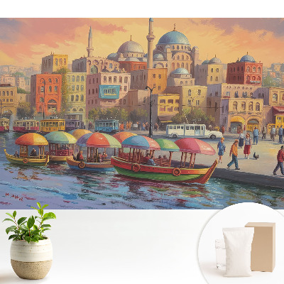 Tapeta na stenu Farebné lode a mestské kupoly