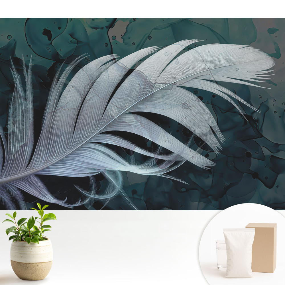 Luxusná tapeta Jemné pierko na abstraktnom pozadí