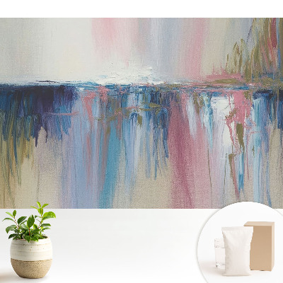 Tapeta do obývačky s abstraktným motívom zmesi farieb a tvarov