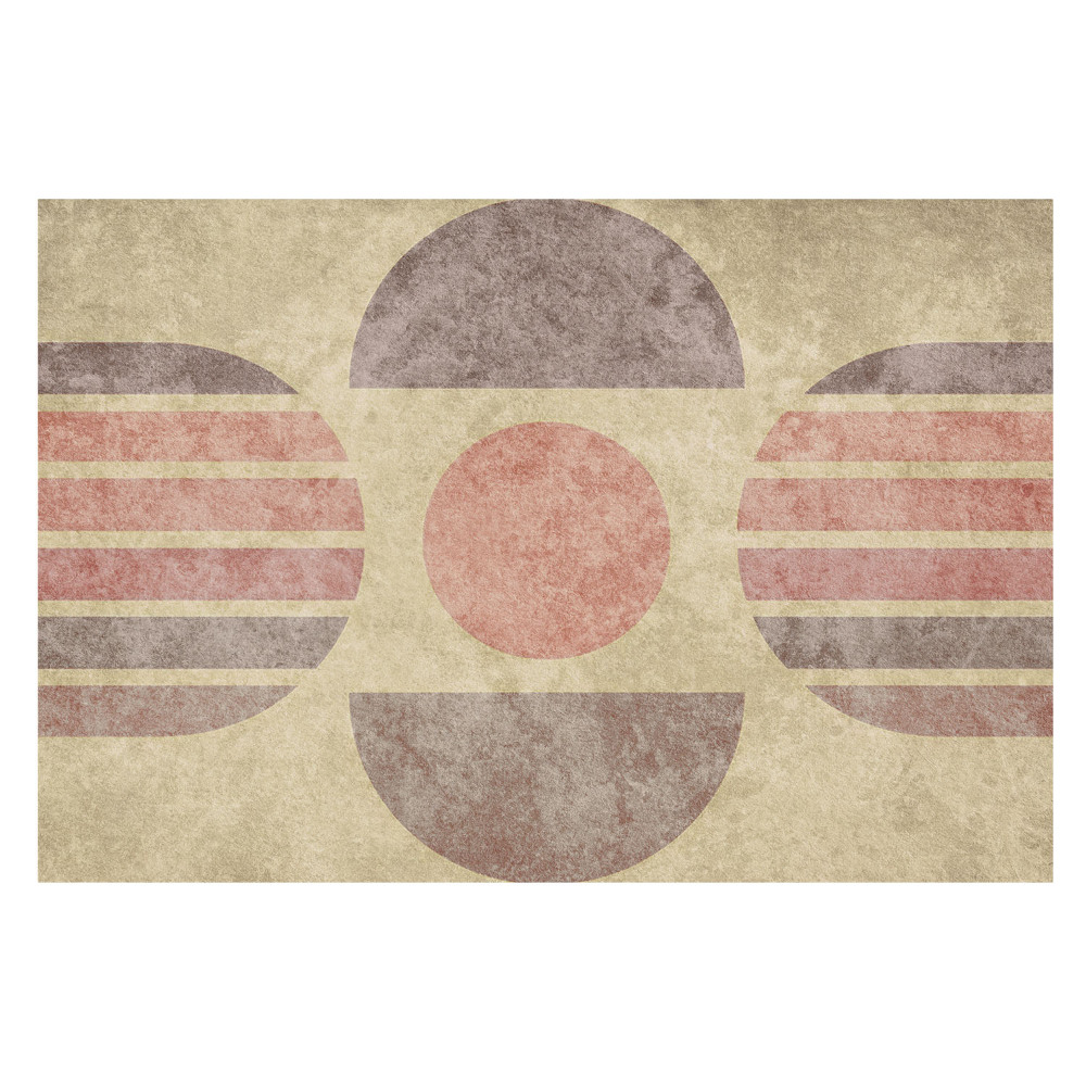 Luxusná tapeta s retro geometrickým vzorom v pastelových farbách
