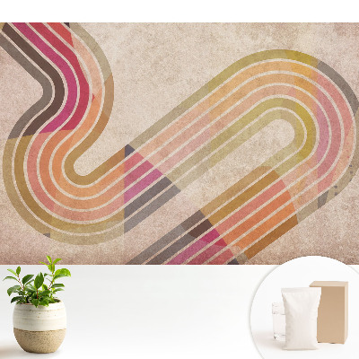 Tapeta do obývačky s abstraktným motívom farebných čiar