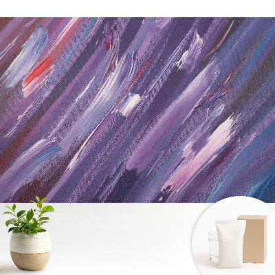 Luxusná tapeta s abstraktnými pruhmi vo fialových a modrých odtieňoch