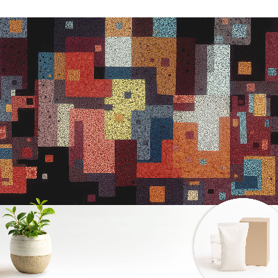 Luxusná tapeta s farebnou geometrickou abstrakciou