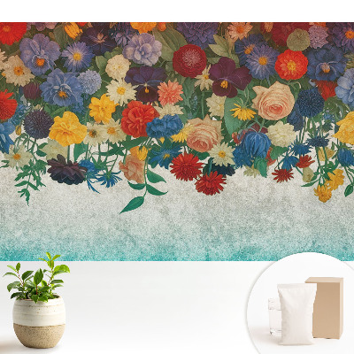 Luxusná tapeta s kvetinovým motívom v rustikálnom štýle