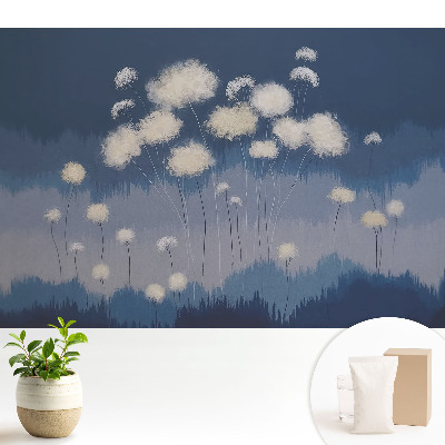 Tapeta do obývačky Púpavy Modrá harmónia