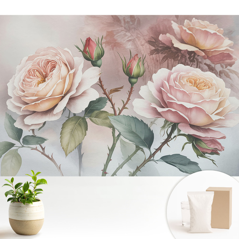Tapeta Romantické kvety klasická elegancia jemnosť
