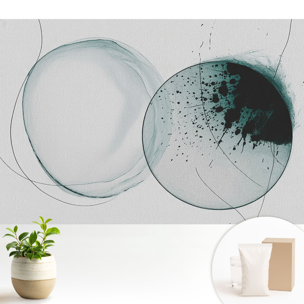 Luxusná tapeta Okrúhle tvary v zelenej farbe