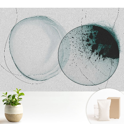 Luxusná tapeta Okrúhle tvary v zelenej farbe