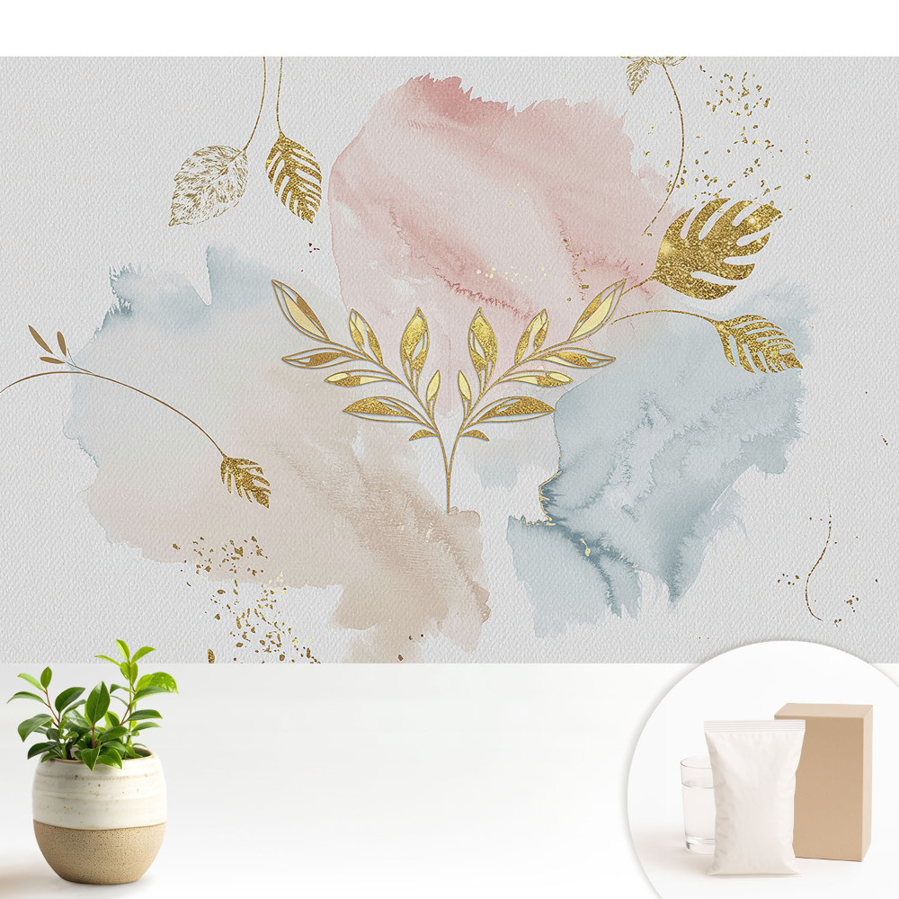 Tapeta Pastelové listy jemnosti elegancie
