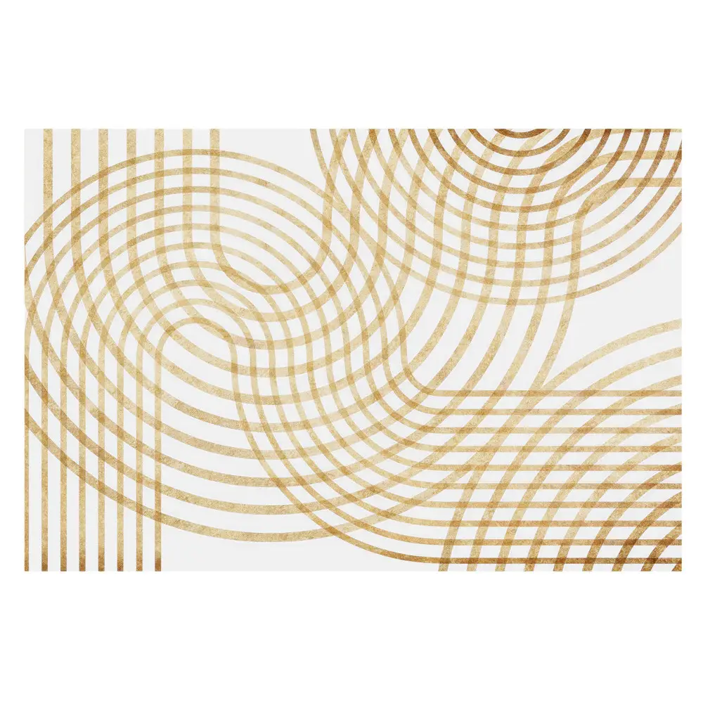 Tapeta do obývačky s dynamickým geometrickým vzorom v štýle elegantného vrkoča
