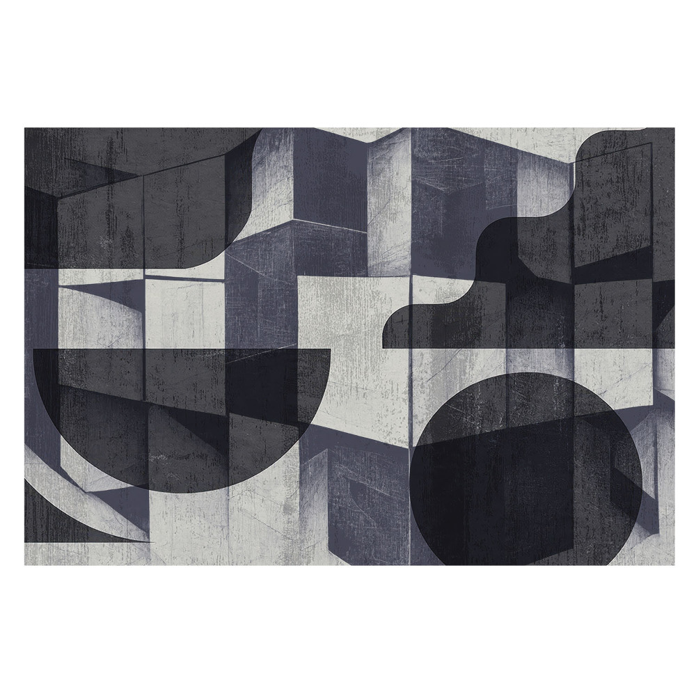 Tapeta do obývačky s geometrickou abstrakciou v harmonickom modernom dizajne