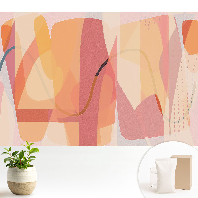 Tapeta do obývačky s abstraktnými farbami a tvarmi
