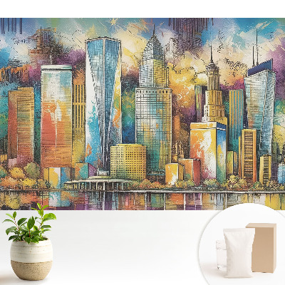Luxusná tapeta Farebné mrakodrapy mesta energie