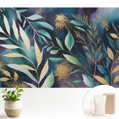 Tapeta na stenu Botanické listy na tmavom pozadí