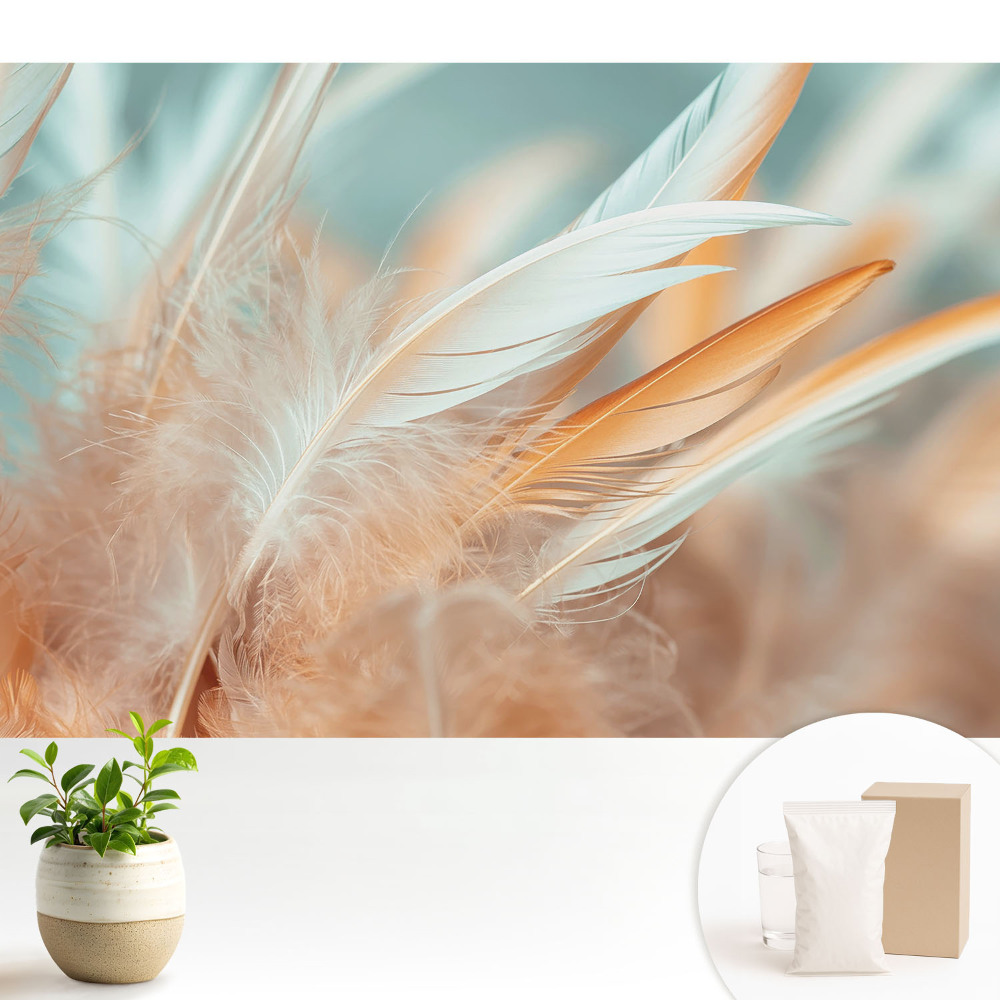 Luxusná tapeta Pastelové perie v harmónii