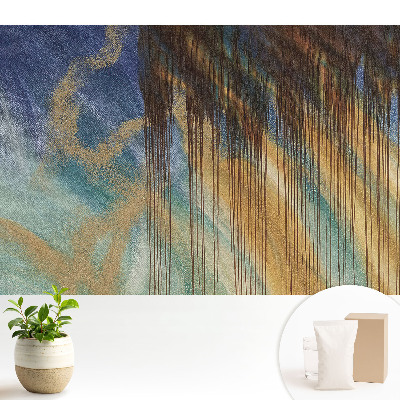 Tapeta na stenu s abstraktným vzorom a farebnými čiarami