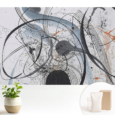 Tapeta do obývačky Abstraktné čiary rozptýlené zloženie