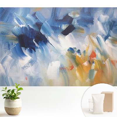 Tapeta do obývačky Abstrakcia farebných ťahov štetcom