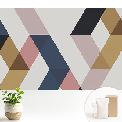 Tapeta Geometrické útvary v jemných pastelových farbách