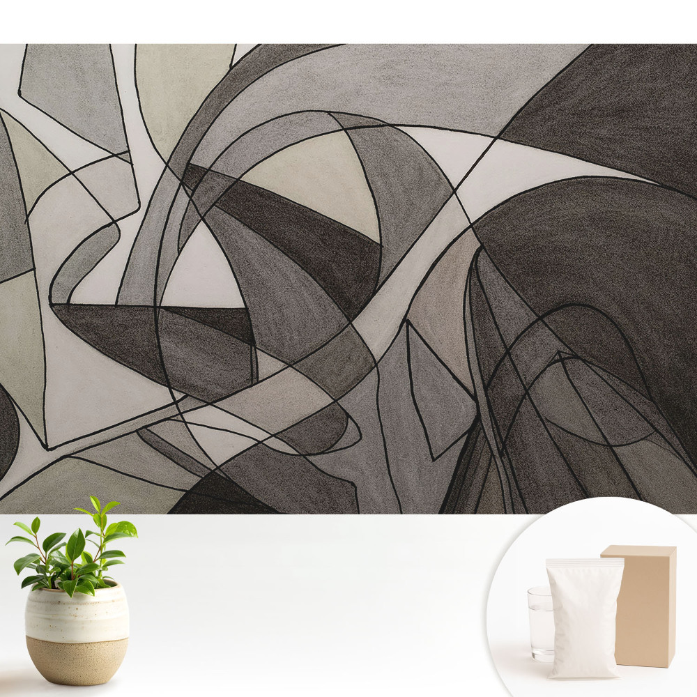 Tapeta na stenu Abstraktný chaos foriem a línií