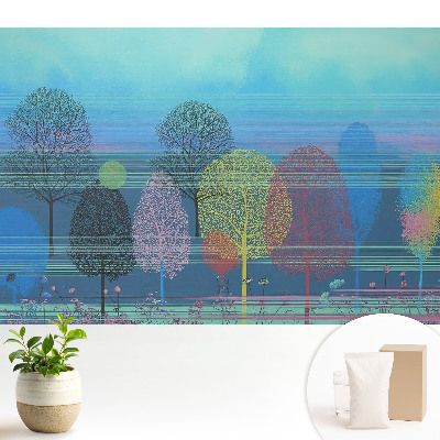 Tapeta na stenu Farebné stromy proti oblohe