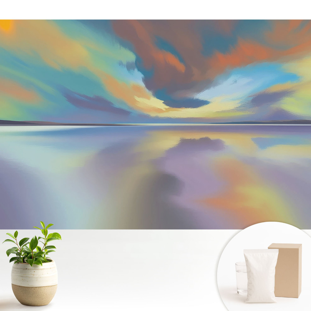 Luxusná tapeta Farby odrazu vody vytvárajú harmonickú krajinu