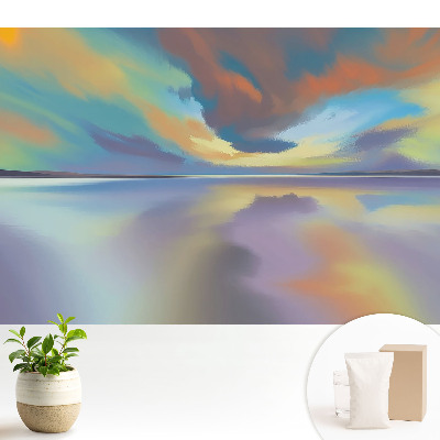 Luxusná tapeta Farby odrazu vody vytvárajú harmonickú krajinu