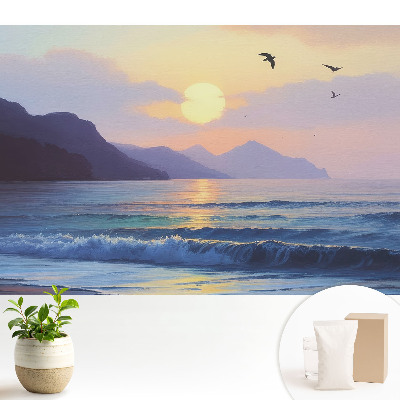 Tapeta do obývačky Západ slnka nad morom v klasickom štýle