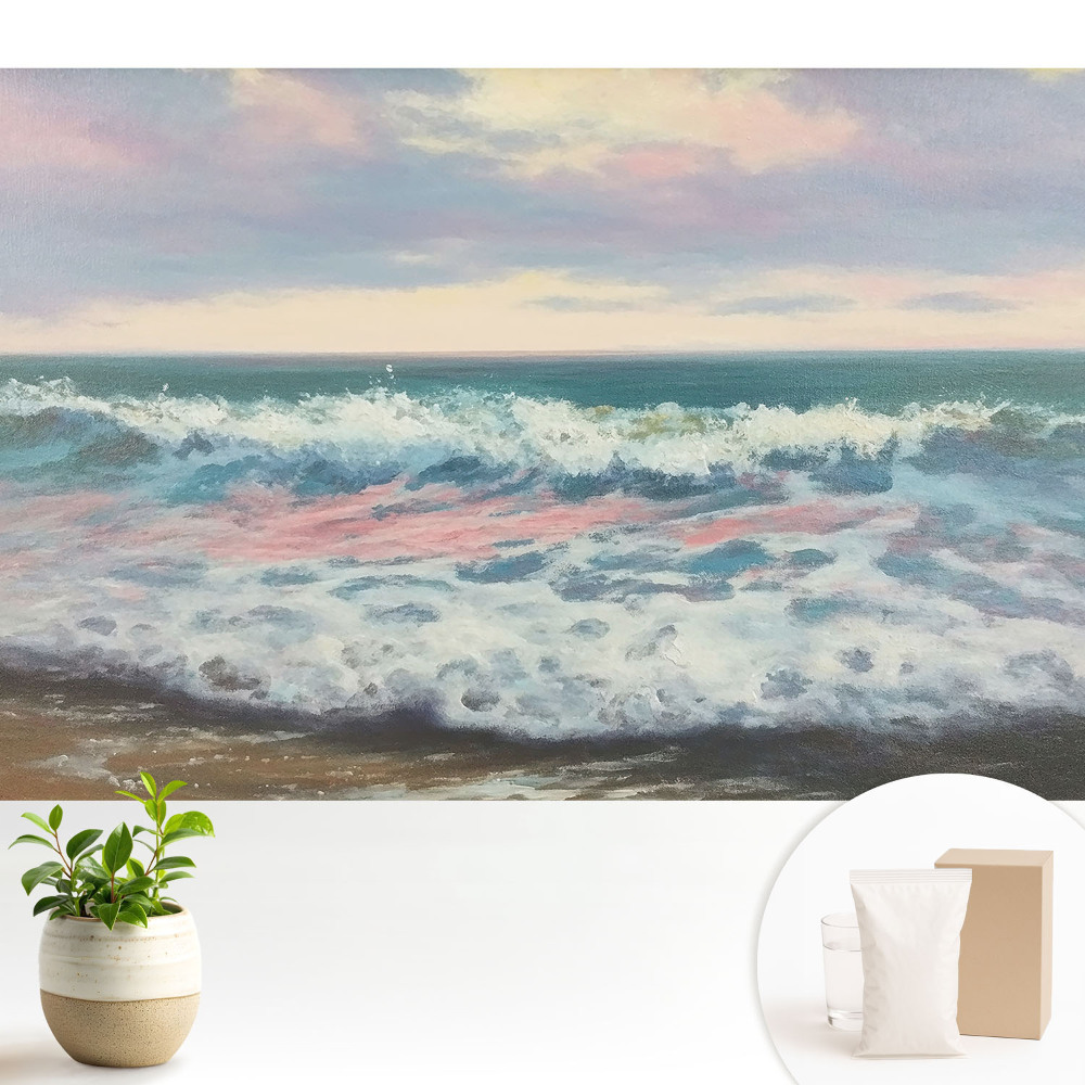 Tapeta Morské vlny v pastelových farbách