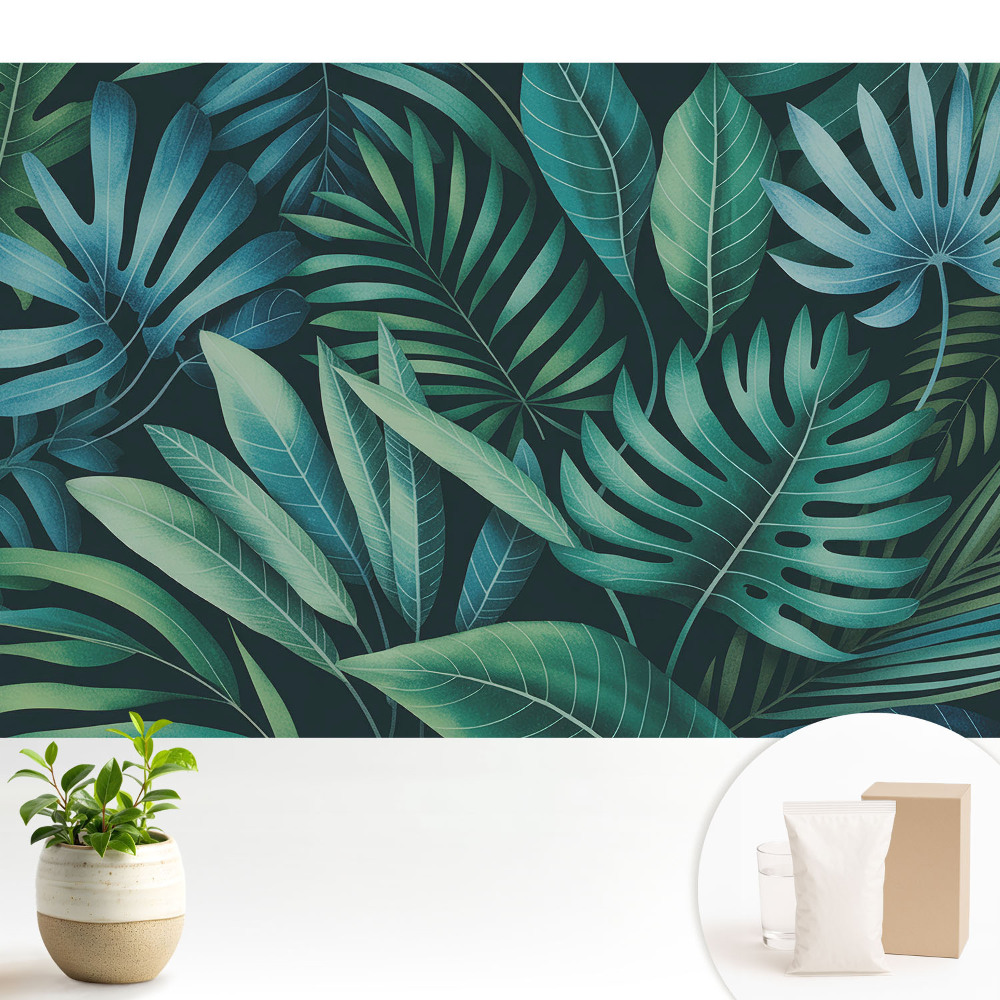 Tapeta na stenu Harmonické vzory tropických listov