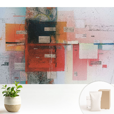 Tapeta na stenu s abstraktným motívom farieb a tvarov