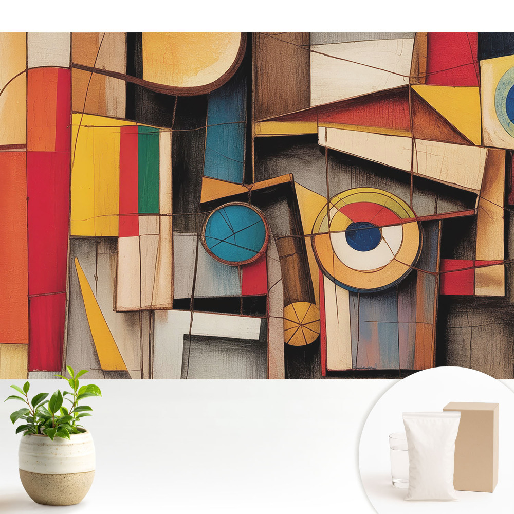 Tapeta do obývačky Abstraktné farebné formy