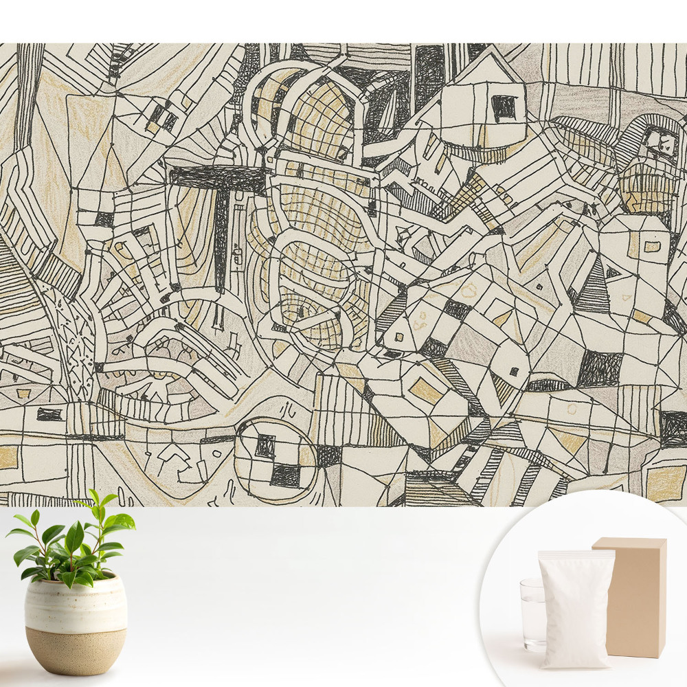 Tapeta na stenu Abstraktná geometrická kompozícia