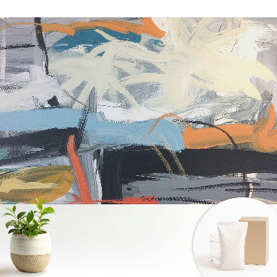 Tapeta na stenu s abstraktnou dynamickou farebnou kompozíciou